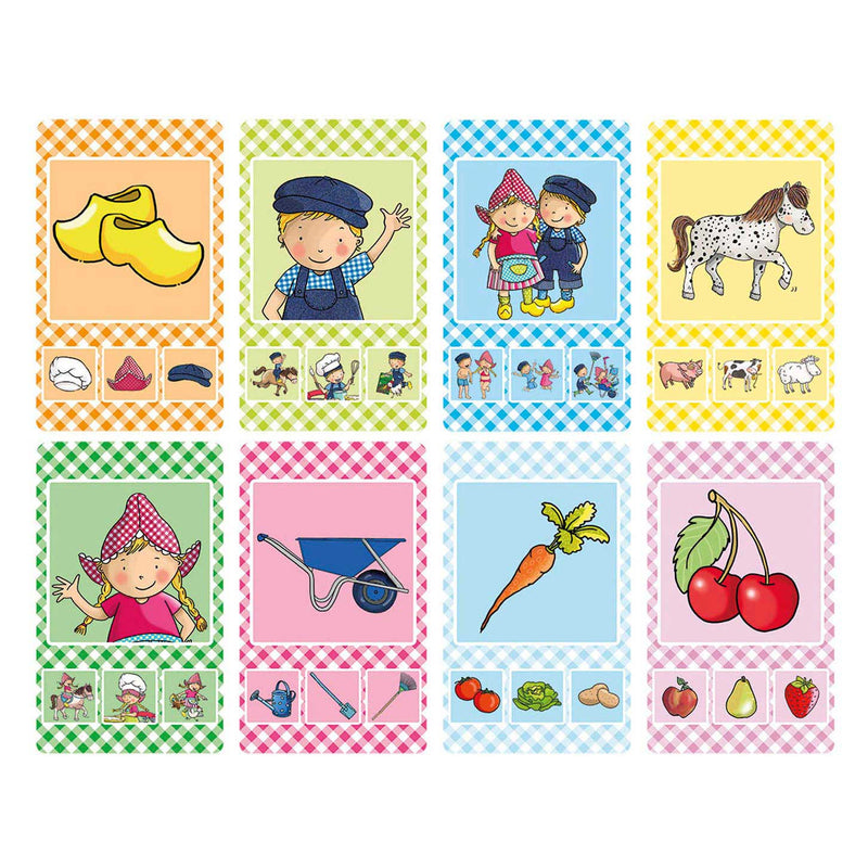 Afbeelding laden in galerijviewer, Fien teun kwartet - boerderij thema, educatief spel cadeautip - 32 kaarten, 8 kwartetten - vanaf 3 jaar - bambolino toys
