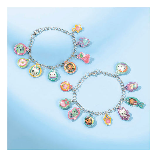 Totum gabby’s poppenhuis 2 bedel armbandjes maken - gabby’s dollhouse knutselset sieraden vriendschapsarmbanden knutselen cadeau meisjes vanaf 3 jaar