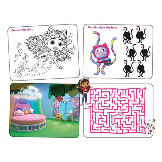 Totum gabby’s poppenhuis super stickerset xl 7 vellen incl. luxe stickers en spelletjes - gabby’s dollhouse speelgoed meisjes en jongens