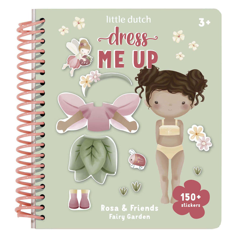 Load image into Gallery viewer, Little dutch dress up stickerboek rosa fairy garden
