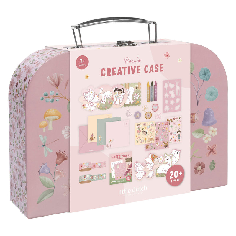 Laden Sie das Bild in Galerie -Viewer, Little dutch knutselkoffer rosa fairy garden - creatief speelgoed - cadeautip
