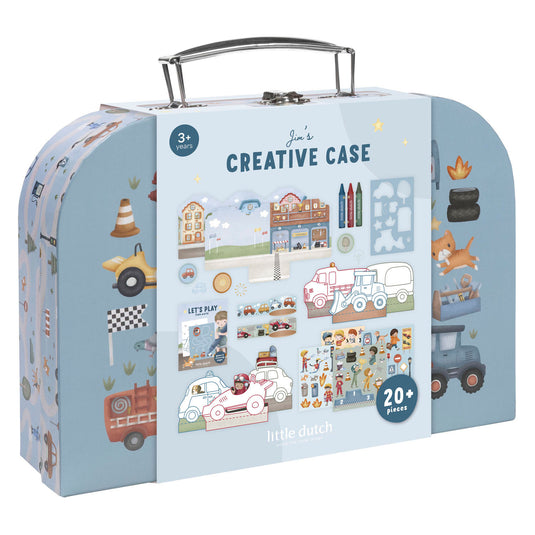 Little dutch knutselkoffer jim vehicles - creatief speelgoed - cadeautip