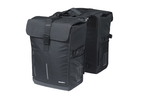 Load image into Gallery viewer, Basil tas move dubbel mik zwart | 30l
