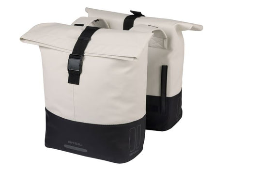 Basil tas cove dubbel wit zwart | 32l