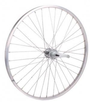 Achterwiel 26 x1 3 8. aluminium velg, kt remnaaf zilver