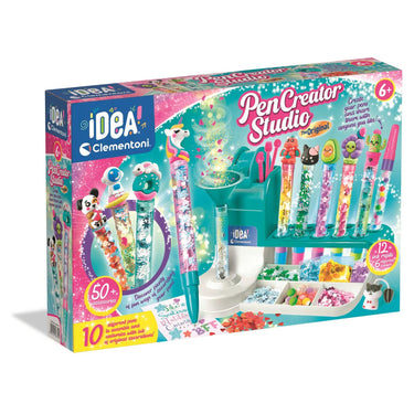 Clementoni idea - pennen creatiestudio - knutselpakket vol accessoires - kawaii glitterpennen - het creatieve cadeautje - vanaf 6 jaar