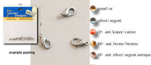 Darice vaessen creative • sluiting 10mm 12pcs silver