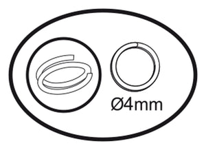 Darice vaessen creative • ringen enkel 4mm 360pcs silver
