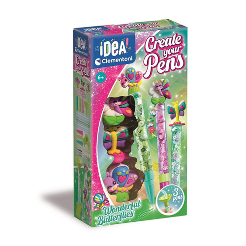 Clementoni idea maak je eigen pennen - wonderful butterflies