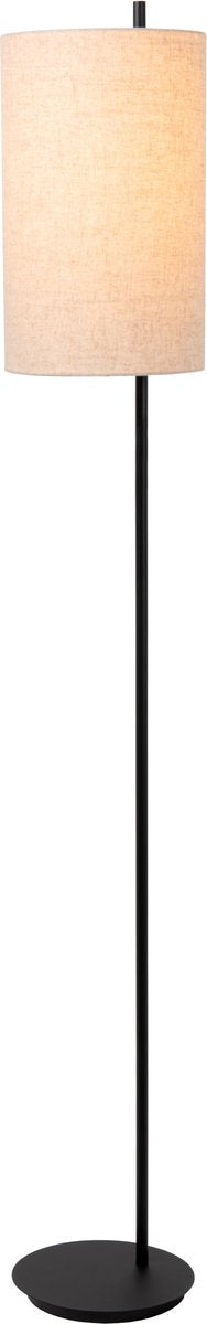 Lucide magic - vloerlamp - ø 24 cm - 1xe27 - zwart - japandi