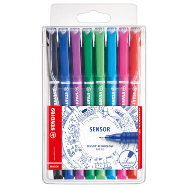 Stabilo sensor fineliners 0,3mm etui 8 kleuren