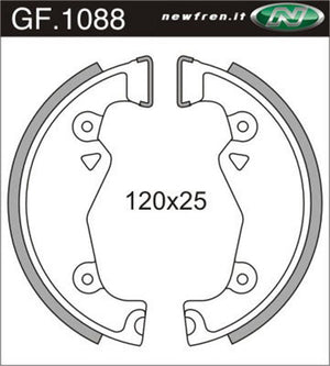 Newfren Remsegmentset GF1088 120mm kleine naaf