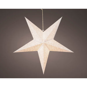 Kaemingk led ster papier steady binnen wit warm wit 60 cm