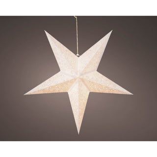 Load image into Gallery viewer, Kaemingk led ster papier steady binnen wit warm wit 60 cm
