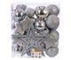 Edelman boom decoratie onbreekbaar zilver 40 stuks | 3 stuks