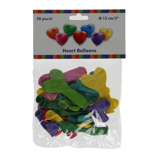 Hartballonnen ø15cm zakje a 20 stuks