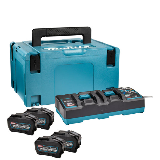Makita accu startset xgt dc40rb 4xbl4050f