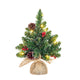 Edelman creston kerstboom led werk op batterijen groen met burlap 10l tips 28 - h30xd15cm | 6 stuks