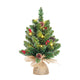 Edelman creston kerstboom led werk op batterijen groen met burlap 15l tips 42 - h45xd35cm