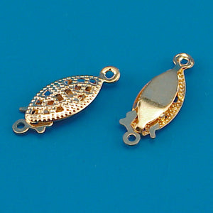 Vaessen creative • siersluiting 15mm 2pcs gold