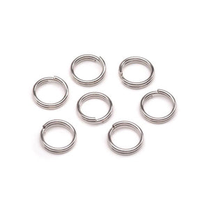 Vaessen creative • ringen dubbel 6mm 50pcs silver