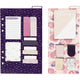 Post-it en boekenlegger set, afm 10,3x22 + 13,8x22 cm, goud, paars, roze, 2 vel 1 doos