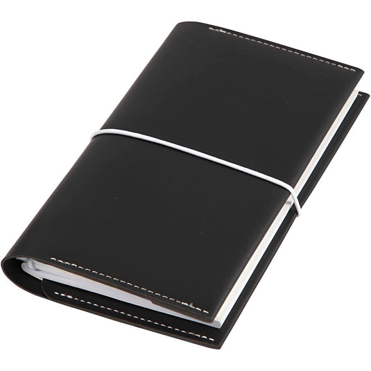 Planner bulletjournal, afm 10x18x1,5 cm, elastieksluiting, zwart, 1 stuk