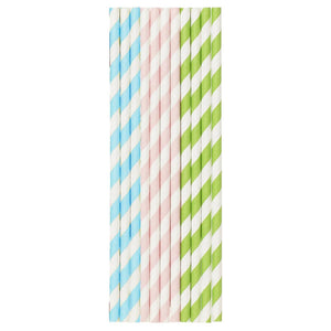 Duni papieren rietjes pastels 20cm pak a 25 stuks