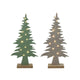 Kerstboom vilt beige l.groen led draad 51cm 2-ass | 4 stuks
