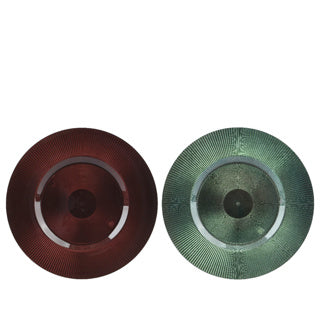 Load image into Gallery viewer, Kaemingk decobord pet 2col assdia33cm x h.1.5cm | 6 stuks
