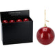 Kerstbal 80mm glitter rood | 24 stuks
