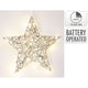 No brand ster 30cm met led zilver