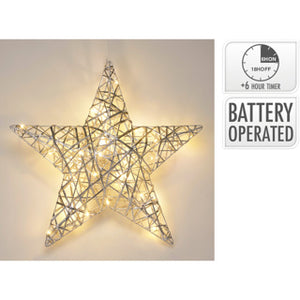 No brand ster 40cm met led zilver | 3 stuks