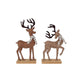 Sculptuur rendier bruin 2 assorti 15x5x31cm