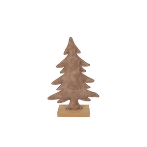 No brand sculptuur pine tree s bruin 16x5x24cm | 4 stuks