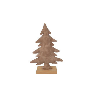 No brand sculptuur pine tree s bruin 16x5x24cm | 4 stuks