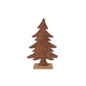 No brand sculptuur pine tree l bruin 24,5x5,5x35cm