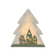 Kerstboom met vilten huisjes led 17cm 15,5x4x17cm | 4 stuks