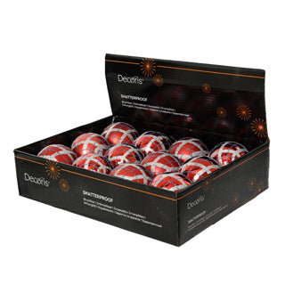 Kerstbal pp 2col assdia8cm | 12 stuks