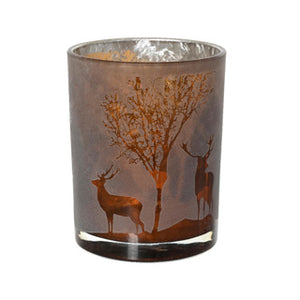 Theelichthouder glasdia10cm x h.12.5cm