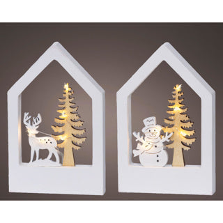 Micro led scenery triplex steady binnen 2ass fsc 100%l.2cm x w.12cm x h.19cm | 2 stuks