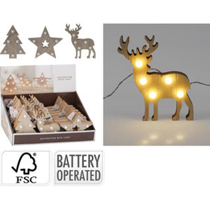 Kerstfiguur 13cm met led