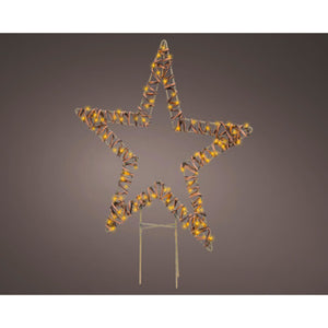 Kaemingk micro led stake light wicker steady buitenl.1 cm x w.48cm x h.54cm