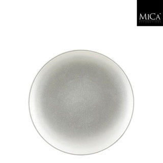 Edelman mila decoratie bord recycled plastic zilver h1,5xd25cm | 4 stuks