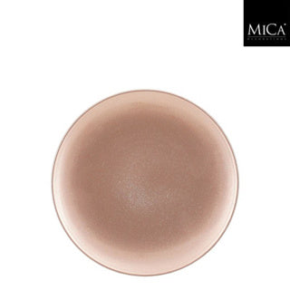 Edelman mila decoratie bord recycled plastic champagne h1,5xd25cm | 4 stuks