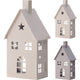 Huis theelichthouder 18cm 2ass | 6 stuks