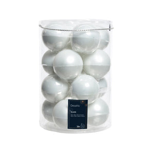 Kaemingk kerstballen glas enamel,matt mixdia8cm