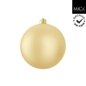 Edelman bal onbreekbaar goud mat - d20cm | 2 stuks