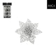 Edelman clip poinsettia zilver 6 stuks - h1xd8cm