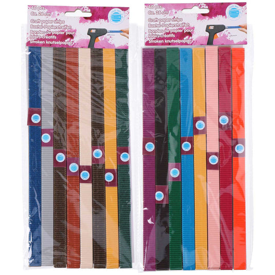 Knutsel stroken papier 26cm, 40st.